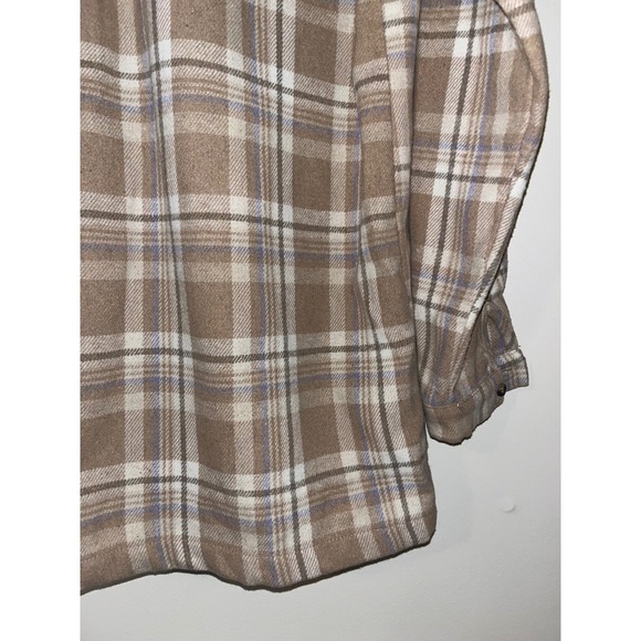PRINCESS POLLY Mila Oversized Flannel Button Down Jacket Long Sleeve Shacket - Picture 11 of 12